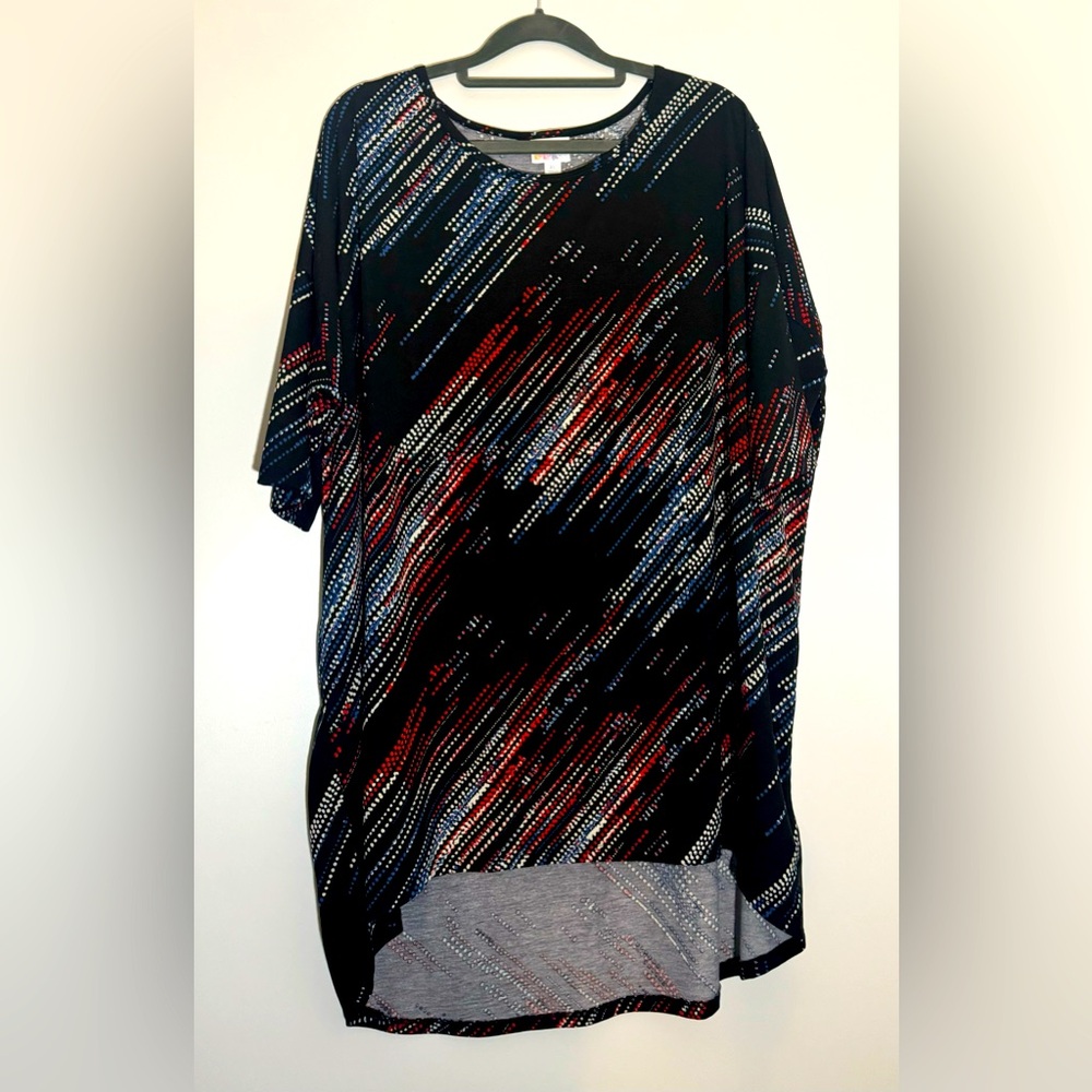 Lularoe red white and blue tunic size xl